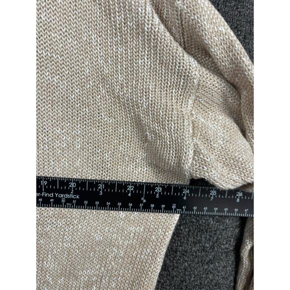 J Crew Relaxed Cotton-Linen Blend Beach Sweater Womens Size L Beige Long Sleeves - Picture 8 of 8
